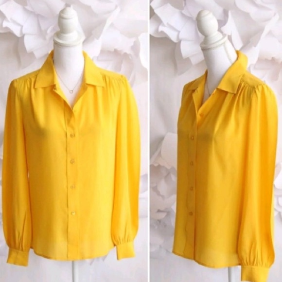 Tory Burch Silk Button Up Shirt in Orange Multi Size 6 EXCELLENT! main image 1